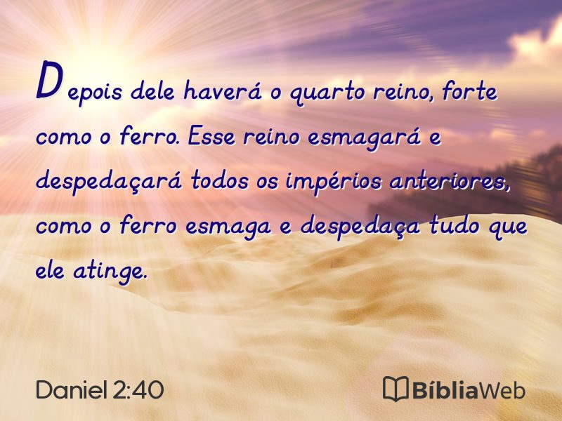 Daniel 2:40 em imagem para compartilhar
