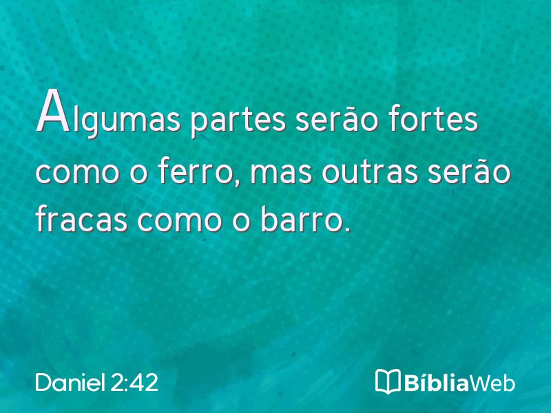 Daniel 2:42 em imagem para compartilhar