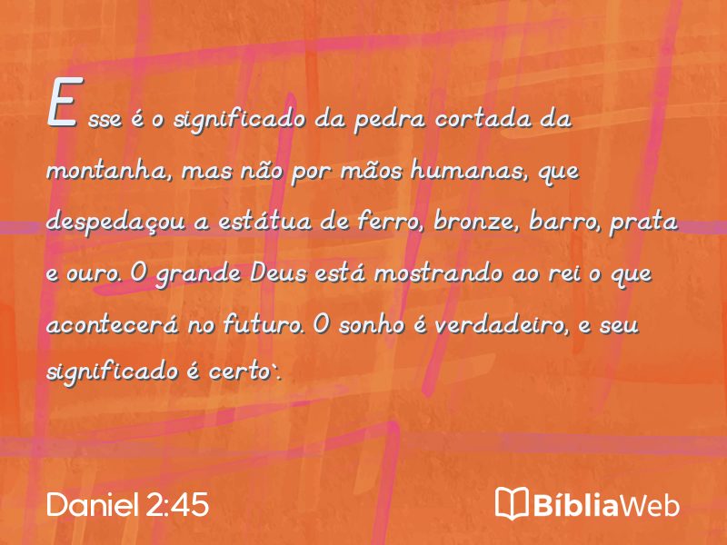 Daniel 2:45 em imagem para compartilhar