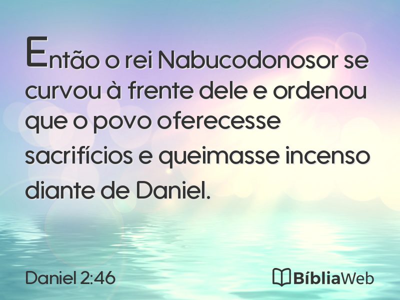 Daniel 2:46 em imagem para compartilhar