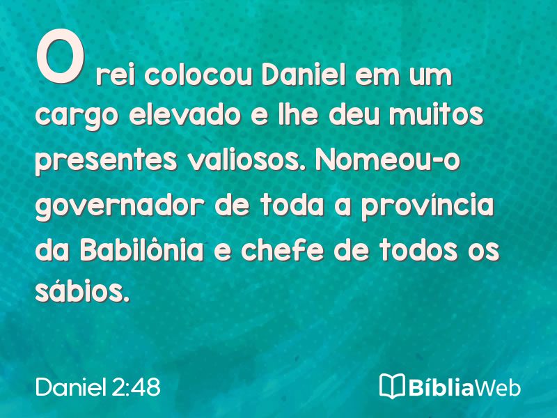 Daniel 2:48 em imagem para compartilhar