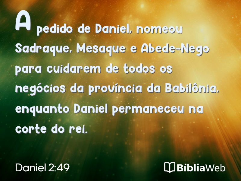Daniel 2:49 em imagem para compartilhar