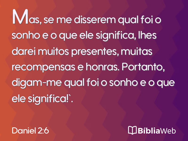 Daniel 2:6 em imagem para compartilhar