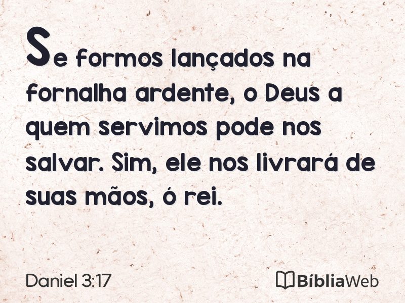 Daniel 3:17 em imagem para compartilhar