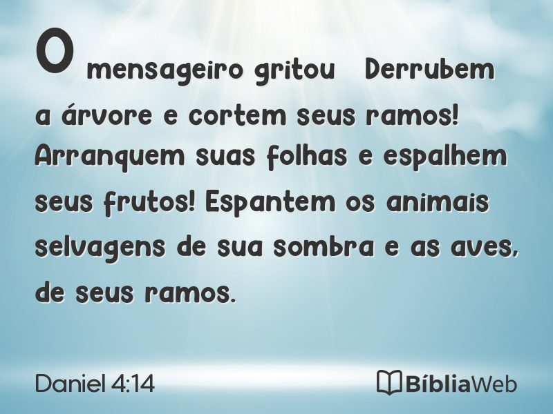 Daniel 4:14 em imagem para compartilhar