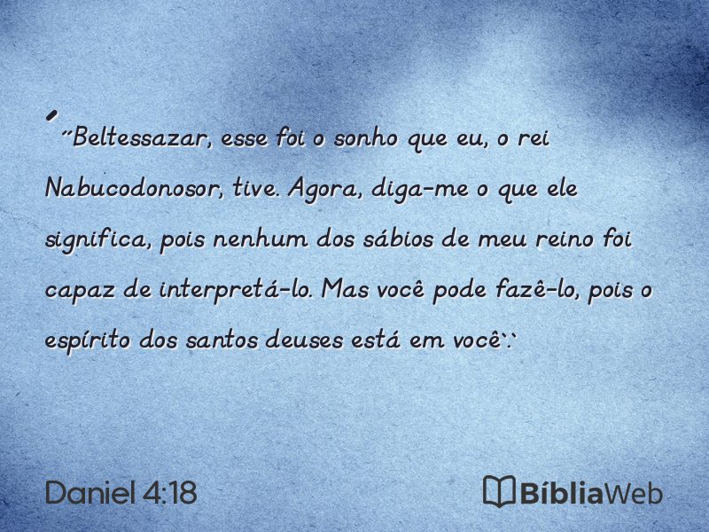 Daniel 4:18 em imagem para compartilhar