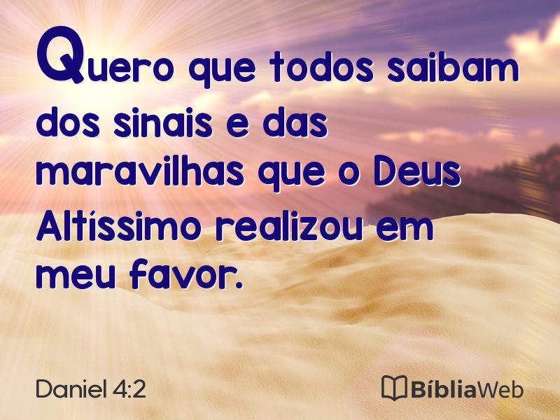 Daniel 4:2 em imagem para compartilhar