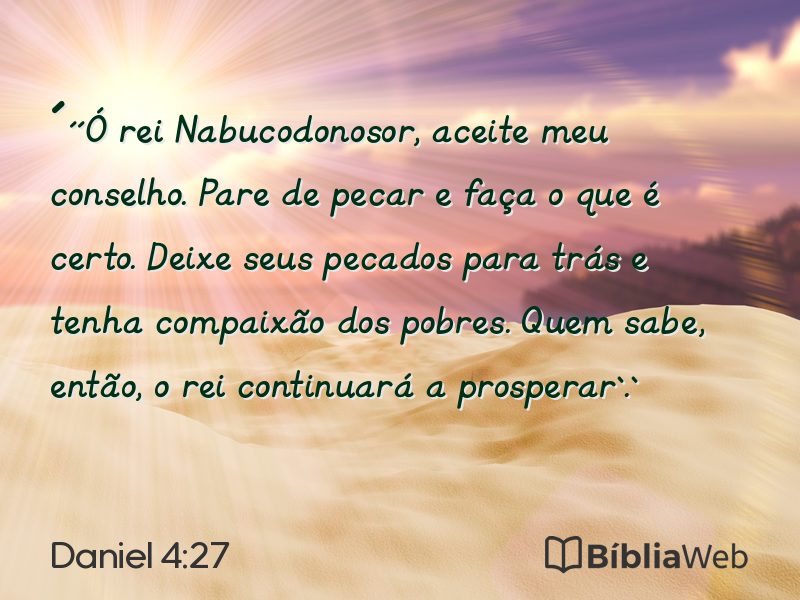 Daniel 4:27 em imagem para compartilhar