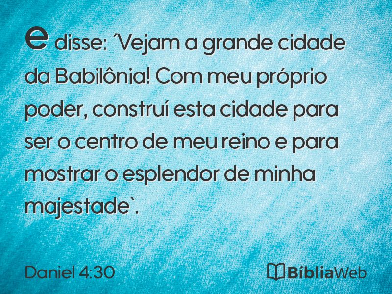 Daniel 4:30 em imagem para compartilhar