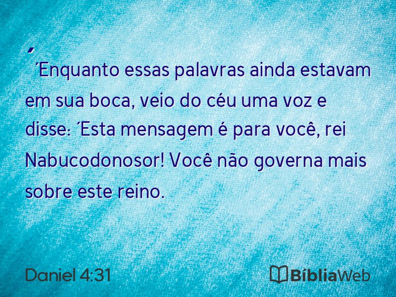 Daniel 4:31 em imagem para compartilhar