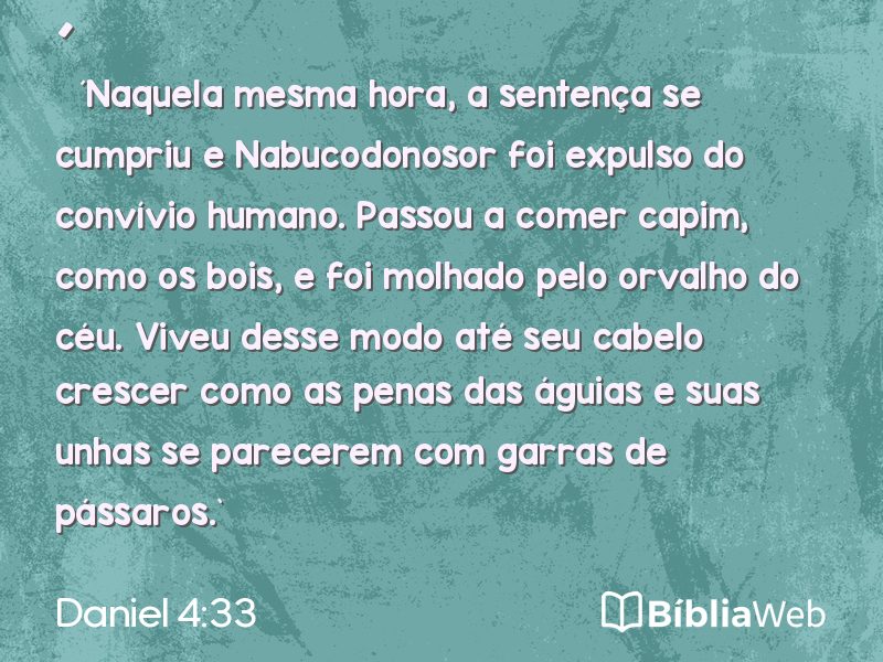 Daniel 4:33 em imagem para compartilhar