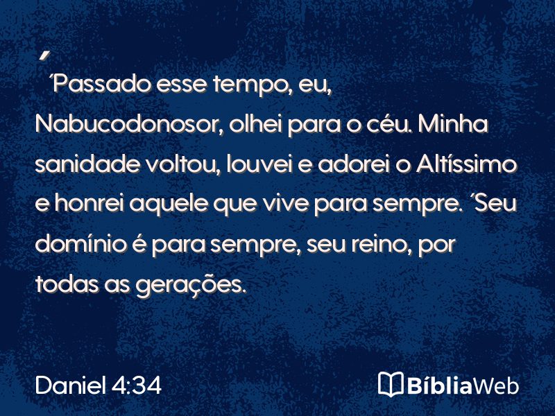Daniel 4:34 em imagem para compartilhar
