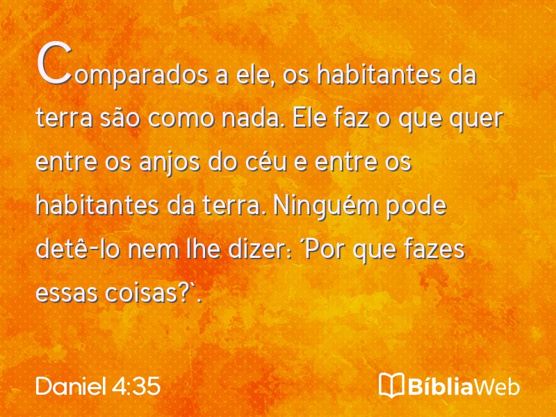 Daniel 4:35 em imagem para compartilhar