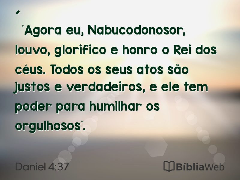 Daniel 4:37 em imagem para compartilhar