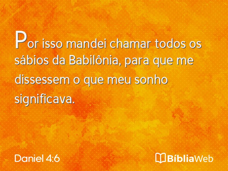 Daniel 4:6 em imagem para compartilhar