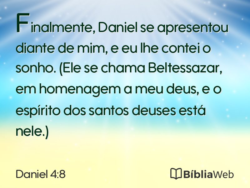 Daniel 4:8 em imagem para compartilhar