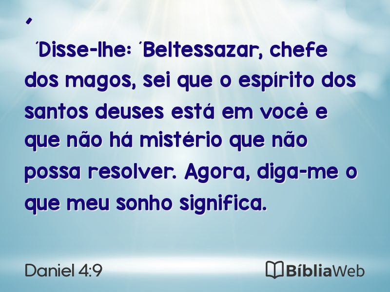 Daniel 4:9 em imagem para compartilhar