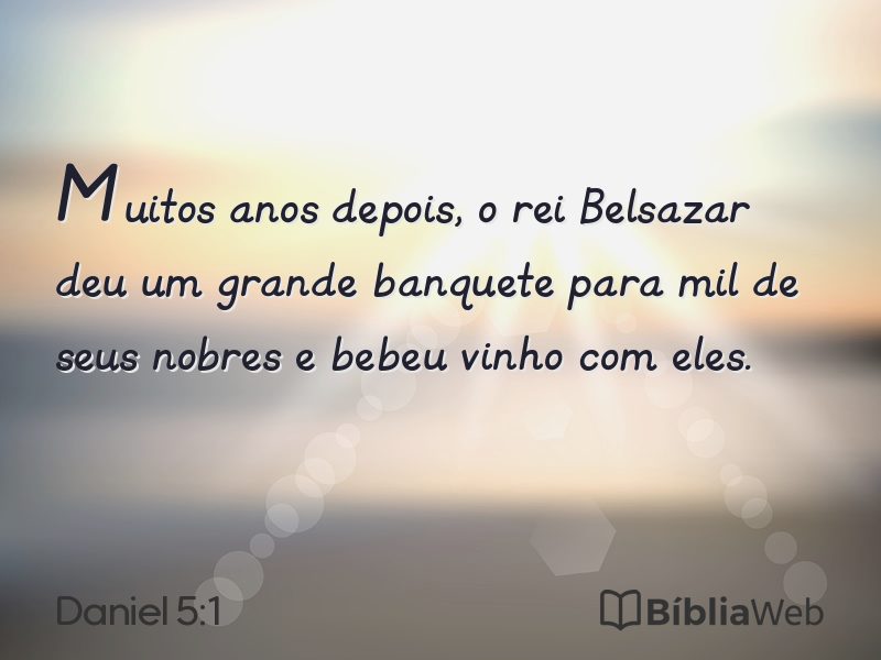 Daniel 5:1 em imagem para compartilhar