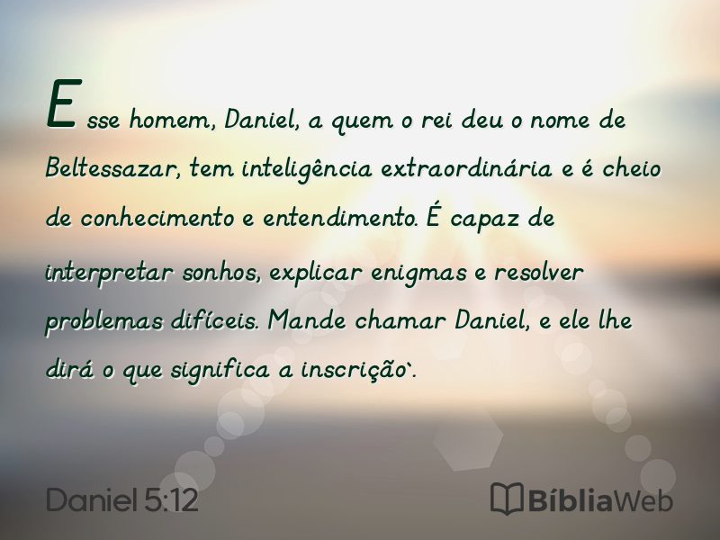Daniel 5:12 em imagem para compartilhar