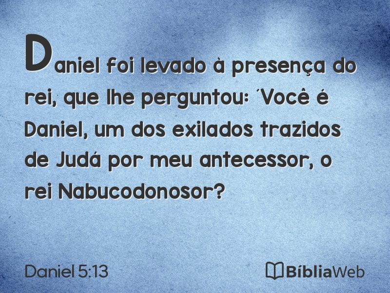 Daniel 5:13 em imagem para compartilhar