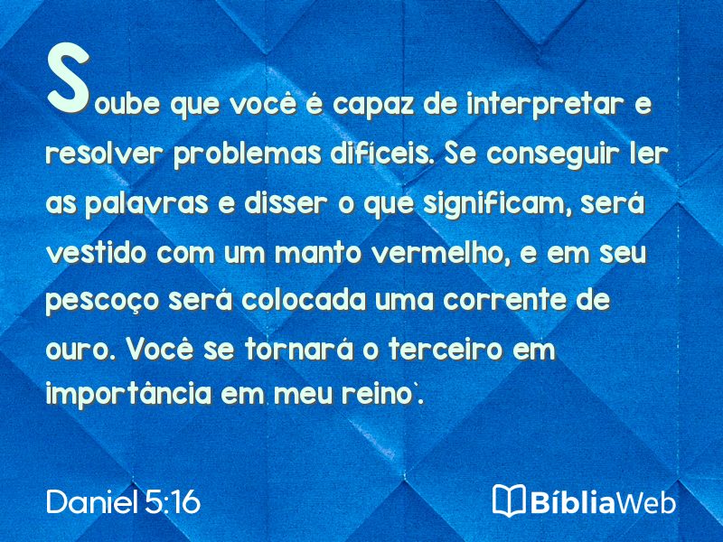 Daniel 5:16 em imagem para compartilhar