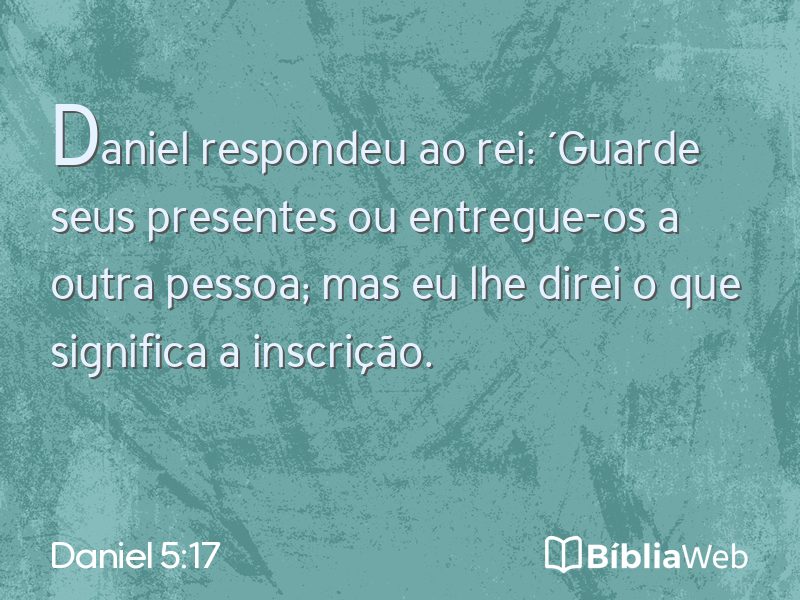 Daniel 5:17 em imagem para compartilhar