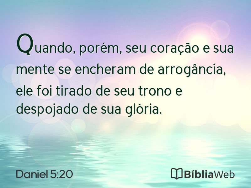 Daniel 5:20 em imagem para compartilhar