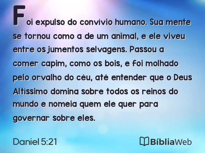 Daniel 5:21 em imagem para compartilhar