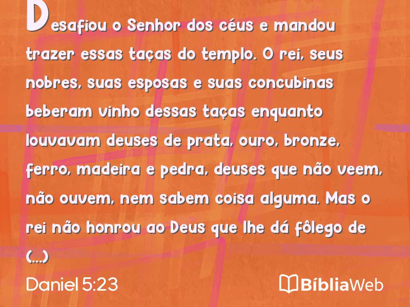 Daniel 5:23 em imagem para compartilhar