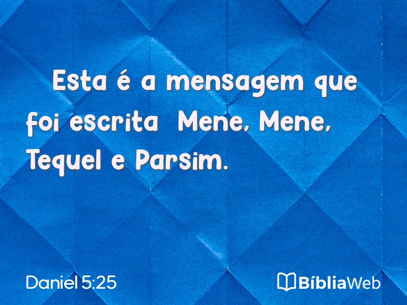 Daniel 5:25 em imagem para compartilhar