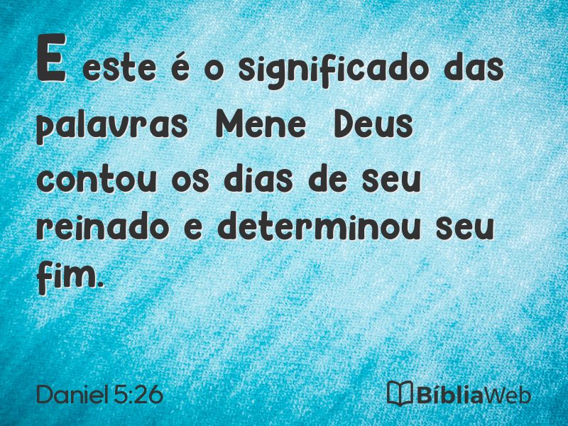 Daniel 5:26 em imagem para compartilhar