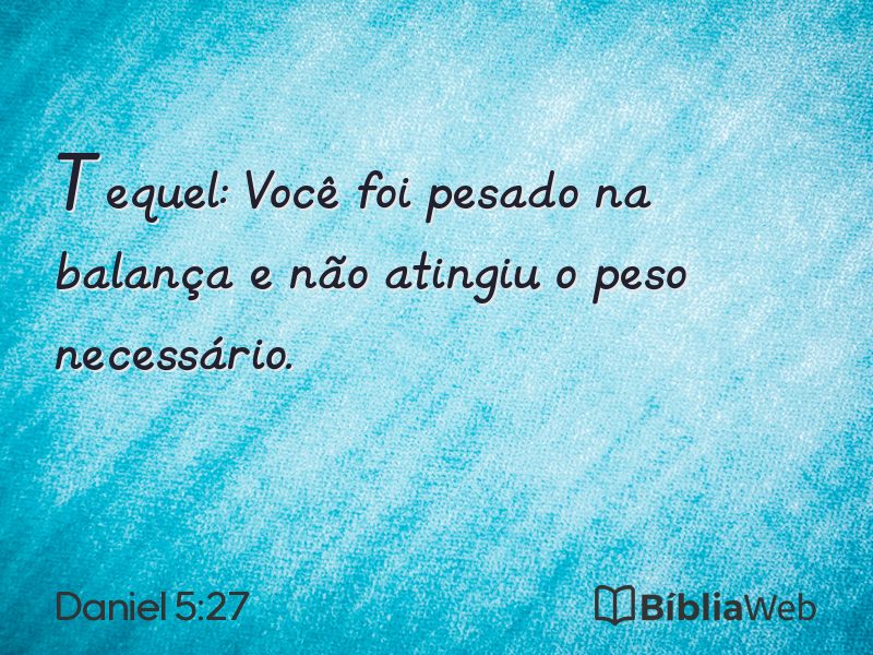 Daniel 5:27 em imagem para compartilhar
