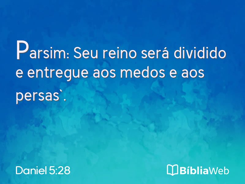 Daniel 5:28 em imagem para compartilhar