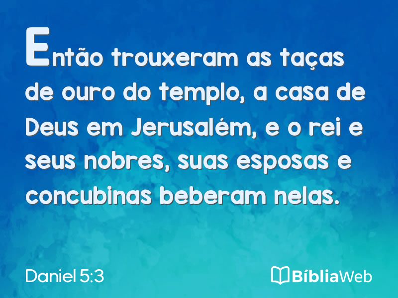 Daniel 5:3 em imagem para compartilhar