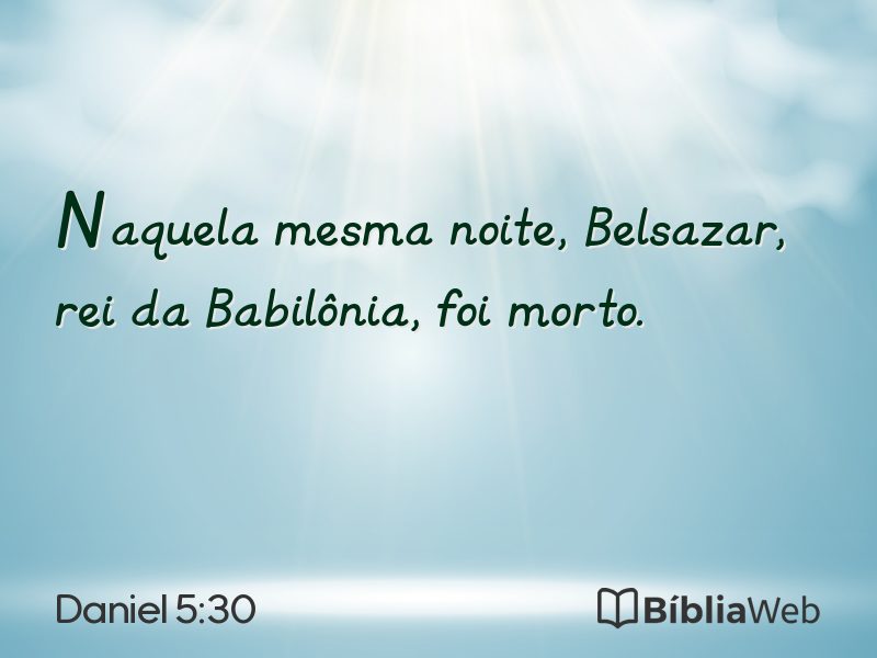 Daniel 5:30 em imagem para compartilhar