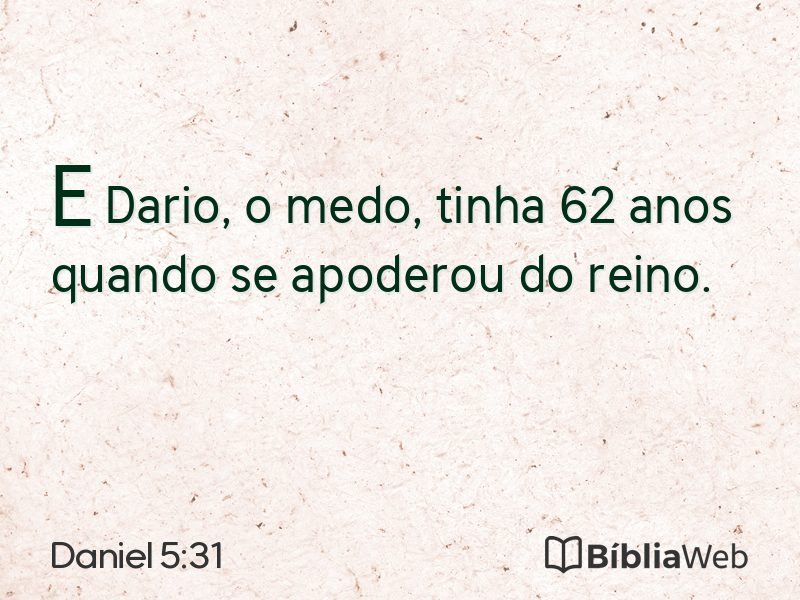 Daniel 5:31 em imagem para compartilhar