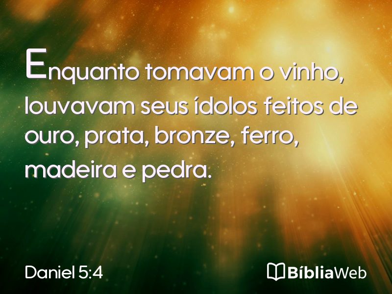 Daniel 5:4 em imagem para compartilhar
