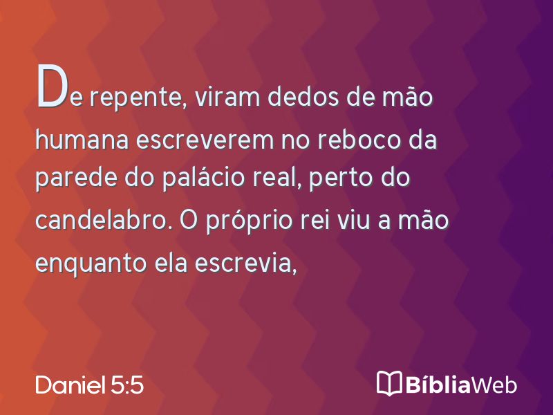 Daniel 5:5 em imagem para compartilhar