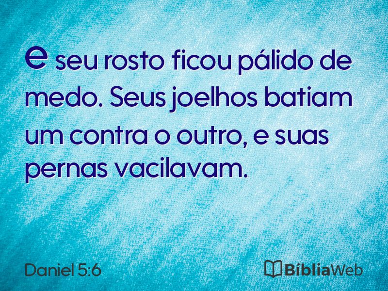 Daniel 5:6 em imagem para compartilhar