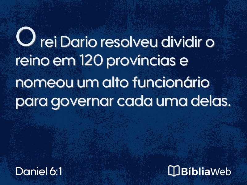 Daniel 6:1 em imagem para compartilhar