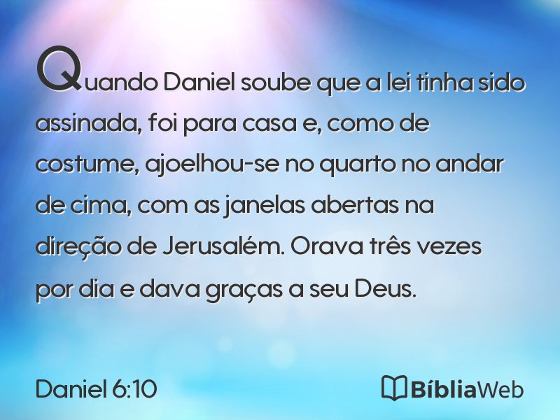 Daniel 6:10 em imagem para compartilhar