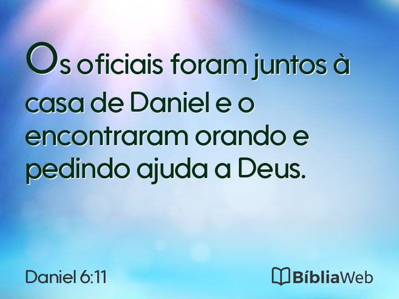 Daniel 6:11 em imagem para compartilhar