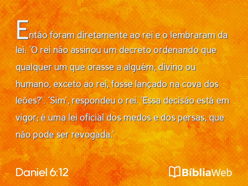 Daniel 6:12 em imagem para compartilhar
