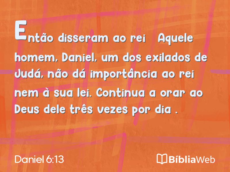 Daniel 6:13 em imagem para compartilhar