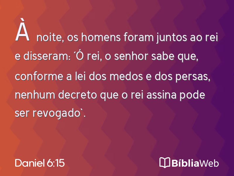Daniel 6:15 em imagem para compartilhar