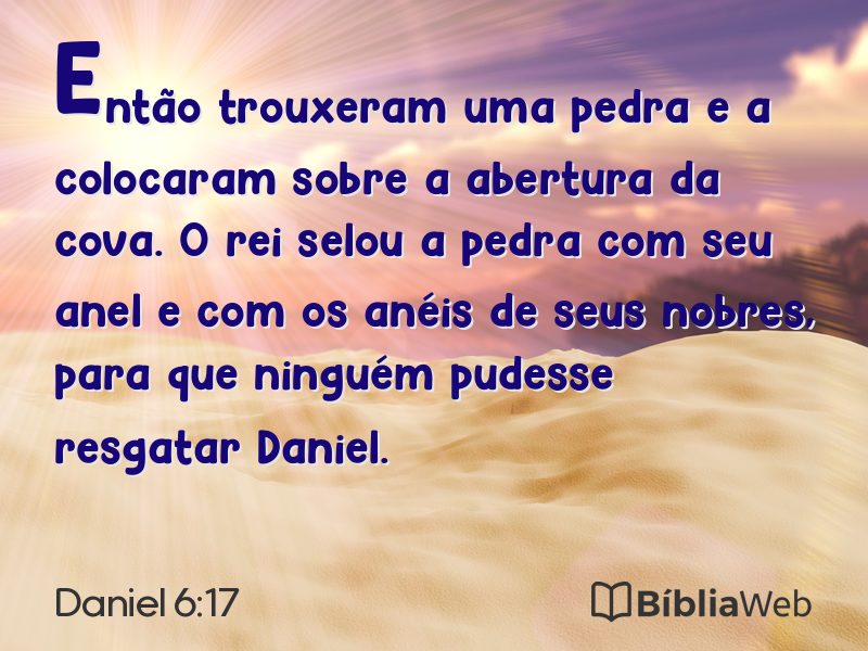 Daniel 6:17 em imagem para compartilhar