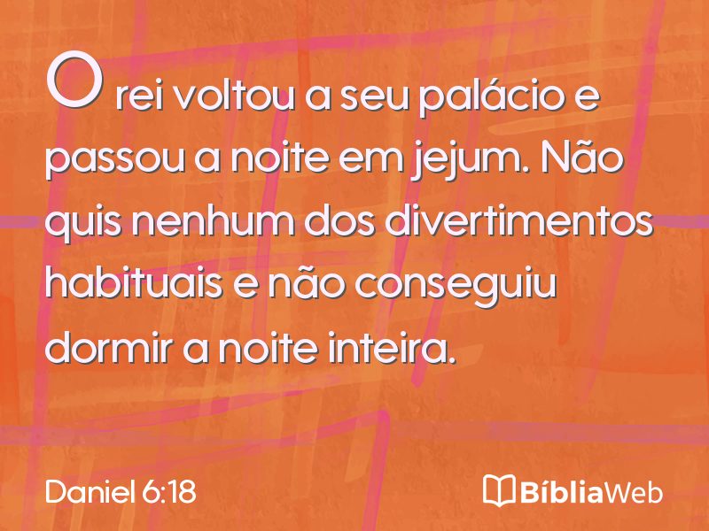 Daniel 6:18 em imagem para compartilhar