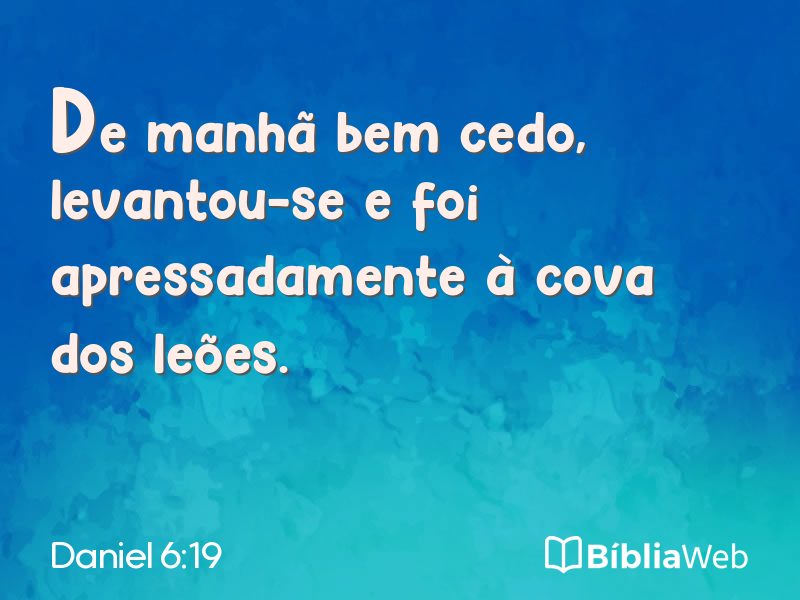 Daniel 6:19 em imagem para compartilhar