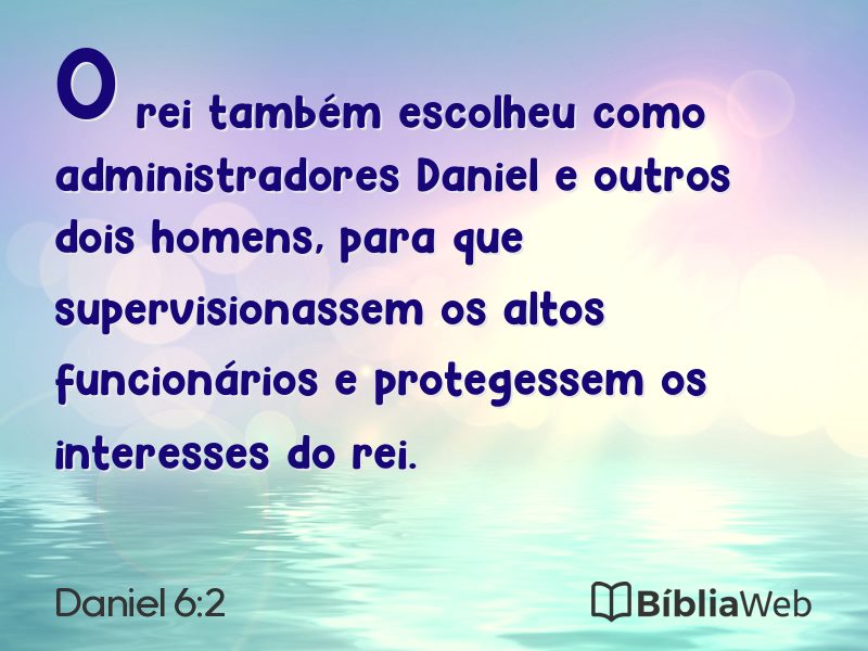 Daniel 6:2 em imagem para compartilhar