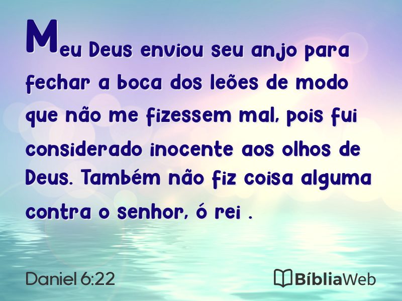 Daniel 6:22 em imagem para compartilhar